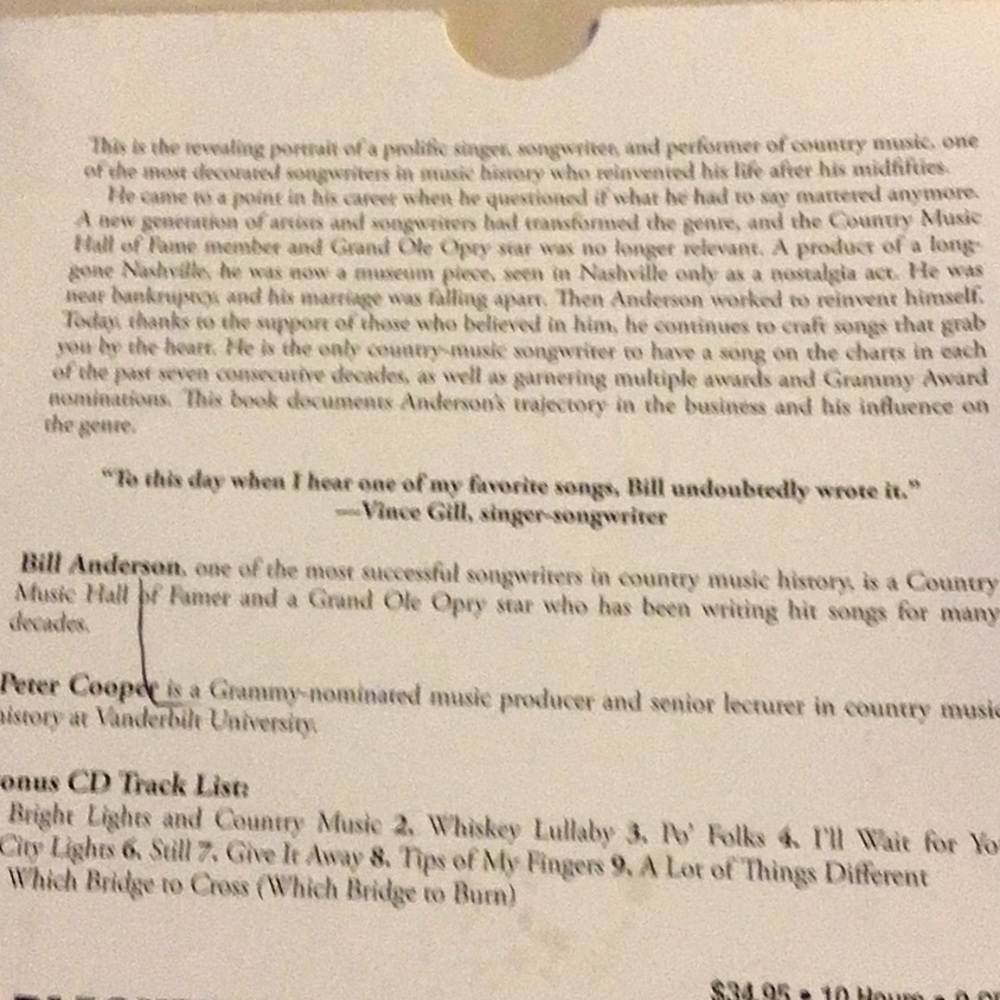 Bill Anderson Collection CD’s - Picture 3 of 7